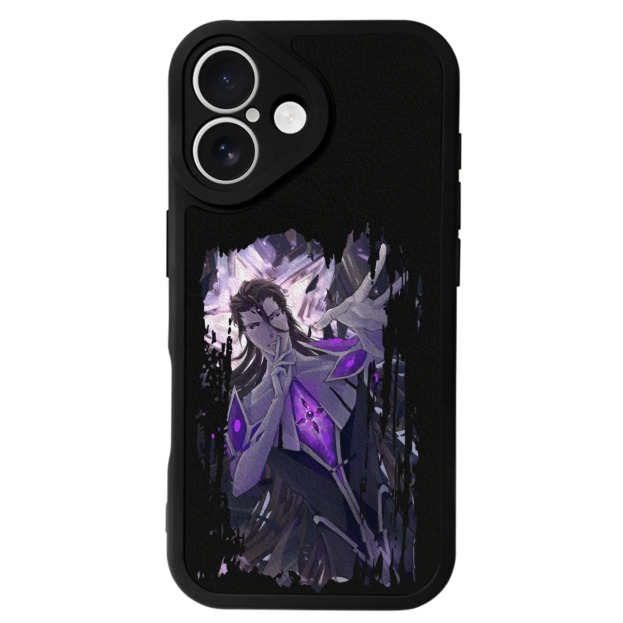 ブリーチ グッズ 藍染 惣右介 - IPhone 16シリーズ対応 ・ シリコンスマホケース ・ レザー調 ・ 高精度フィット ・ 耐衝撃 ・ ワイヤレス充電対応 ・ 精密カット